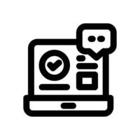online event registration line icon. Clean and minimalist icon for websites and mobile apps. vector