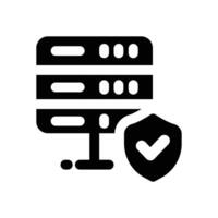 server glyph icon. Strong and solid icon for websites and mobile apps. vector