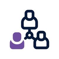 team dual tone icon. Sleek and modern icon for websites and mobile apps. vector