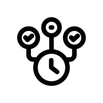schedule line icon. Clean and minimalist icon for websites and mobile apps. vector