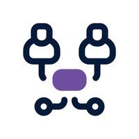 networking connection dual tone icon. Sleek and modern icon for websites and mobile apps. vector
