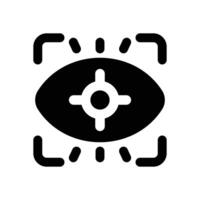 vision glyph icon. Strong and solid icon for websites and mobile apps. vector
