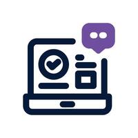 online event registration dual tone icon. Sleek and modern icon for websites and mobile apps. vector