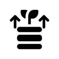 investment glyph icon. Strong and solid icon for websites and mobile apps. vector