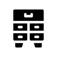 cabinet glyph icon. Strong and solid icon for websites, mobile interfaces, presentations, and visual branding. High quality and easy to edit. vector