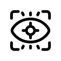 vision line icon. Clean and minimalist icon for websites and mobile apps. vector
