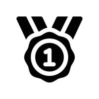 medal glyph icon. Strong and solid icon for websites and mobile apps. vector