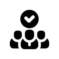 teamwork glyph icon. Strong and solid icon for websites, mobile interfaces, presentations, and visual branding. High quality and easy to edit. vector
