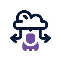 web administrasi dual tone icon. Sleek and modern icon for websites and mobile apps. vector
