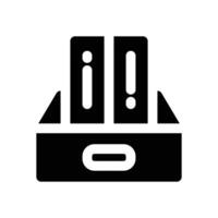 archive glyph icon. Strong and solid icon for websites and mobile apps. vector