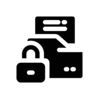 secret file glyph icon. Strong and solid icon for websites, mobile interfaces, presentations, and visual branding. High quality and easy to edit. vector