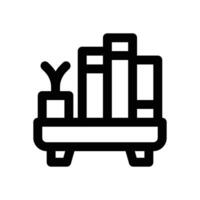 bookshelf line icon. Clean and minimalist icon for websites, mobile apps, presentations, and logos. Fully scalable and customizable for any project. vector