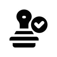 stamp glyph icon. Strong and solid icon for websites and mobile apps. vector