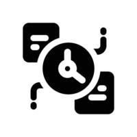 working hours glyph icon. Strong and solid icon for websites, mobile interfaces, presentations, and visual branding. High quality and easy to edit. vector