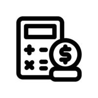 accounting line icon. Clean and minimalist icon for websites and mobile apps. vector