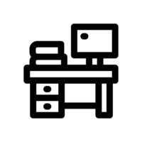workspace line icon. Clean and minimalist icon for websites, mobile apps, presentations, and logos. Fully scalable and customizable for any project. vector
