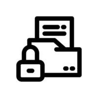 secret file line icon. Clean and minimalist icon for websites, mobile apps, presentations, and logos. Fully scalable and customizable for any project. vector