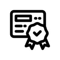certification line icon. Clean and minimalist icon for websites and mobile apps. vector