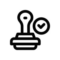 stamp line icon. Clean and minimalist icon for websites and mobile apps. vector