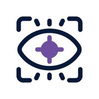 vision dual tone icon. Sleek and modern icon for websites and mobile apps. vector