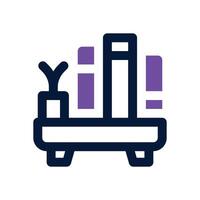 bookshelf dual tone icon. Sleek and modern icon for websites, mobile apps, marketing materials, and corporate design. Fully scalable and ready to use. vector