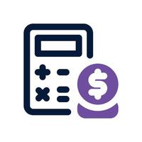 accounting dual tone icon. Sleek and modern icon for websites and mobile apps. vector
