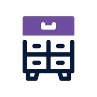 cabinet dual tone icon. Sleek and modern icon for websites, mobile apps, marketing materials, and corporate design. Fully scalable and ready to use. vector