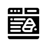 website glyph icon. Strong and solid icon for websites and mobile apps. vector