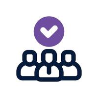 teamwork dual tone icon. Sleek and modern icon for websites, mobile apps, marketing materials, and corporate design. Fully scalable and ready to use. vector
