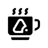mug glyph icon. Strong and solid icon for websites, mobile interfaces, presentations, and visual branding. High quality and easy to edit. vector