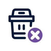 trashbin dual tone icon. Sleek and modern icon for websites, mobile apps, marketing materials, and corporate design. Fully scalable and ready to use. vector