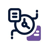 working hours dual tone icon. Sleek and modern icon for websites, mobile apps, marketing materials, and corporate design. Fully scalable and ready to use. vector