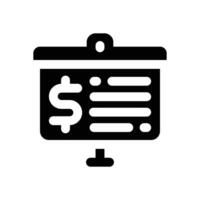 projector screen glyph icon. Strong and solid icon for websites and mobile apps. vector