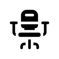 chair glyph icon. Strong and solid icon for websites and mobile apps. vector