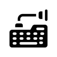 keyboard glyph icon. Strong and solid icon for websites and mobile apps. vector