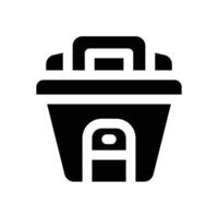 bin glyph icon. Strong and solid icon for websites and mobile apps. vector