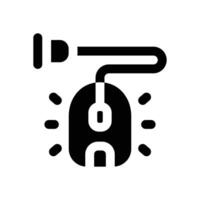 mouse glyph icon. Strong and solid icon for websites and mobile apps. vector