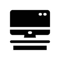 computer glyph icon. Strong and solid icon for websites and mobile apps. vector