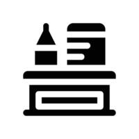 stationery glyph icon. Strong and solid icon for websites and mobile apps. vector