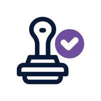 stamp dual tone icon. Sleek and modern icon for websites and mobile apps. vector