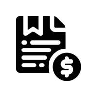 report glyph icon. Strong and solid icon for websites and mobile apps. vector