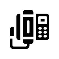 telephone glyph icon. Strong and solid icon for websites and mobile apps. vector