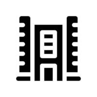 office building glyph icon. Strong and solid icon for websites and mobile apps. vector