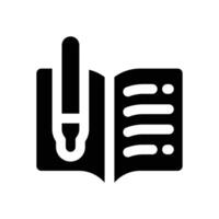 notebook glyph icon. Strong and solid icon for websites and mobile apps. vector