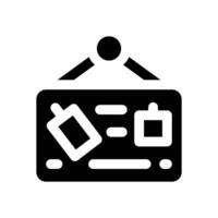 board glyph icon. Strong and solid icon for websites and mobile apps. vector