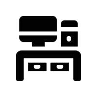 work table glyph icon. Strong and solid icon for websites and mobile apps. vector