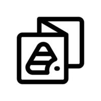 brochure line icon. Clean and minimalist icon for websites, mobile apps, presentations, and logos. Fully scalable and customizable for any project. vector