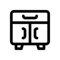 cabinet line icon. Clean and minimalist icon for websites and mobile apps. vector