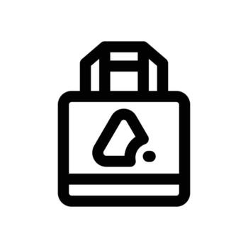 bag line icon. Clean and minimalist icon for websites and mobile apps. vector