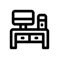 work table line icon. Clean and minimalist icon for websites and mobile apps. vector